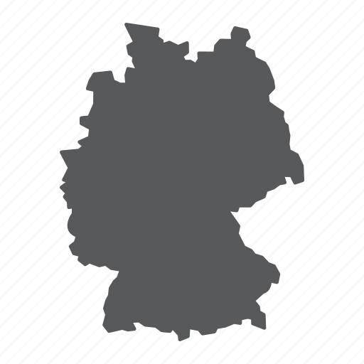 Map, germany, country, geograpgy, travel, contour, silhouette icon - Download on Iconfinder