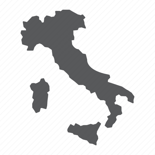 Map, italy, country, geograpgy, travel, contour, silhouette icon - Download on Iconfinder