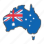 map, australia, country, geograpgy, travel, contour, flag 