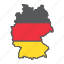 map, germany, country, geograpgy, travel, contour, flag 