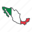map, mexico, country, geograpgy, travel, contour, flag 