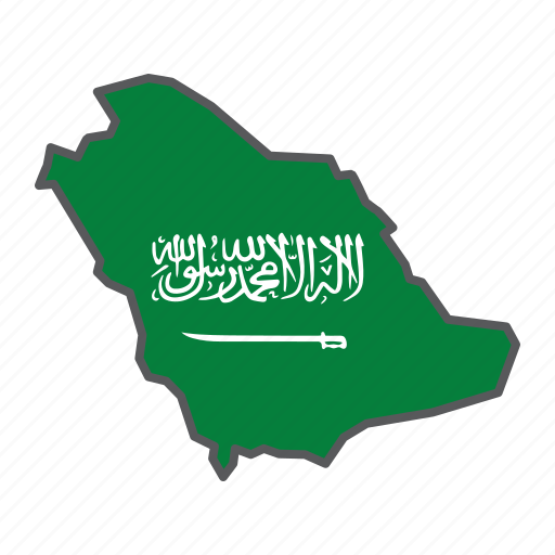 Map, saudi, arabia, country, geograpgy, travel, flag icon - Download on Iconfinder