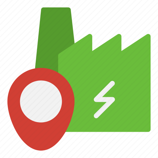 1, factory, location, navigation, pin, map icon - Download on Iconfinder