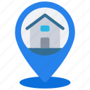 home, pin, location, house