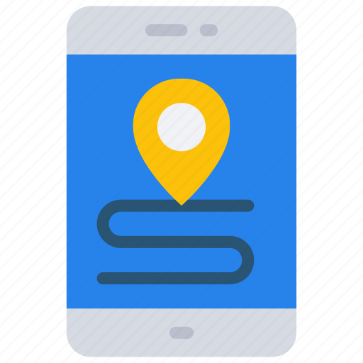 Iphone, map, travel, mobile, phone, cell, location icon - Download on Iconfinder