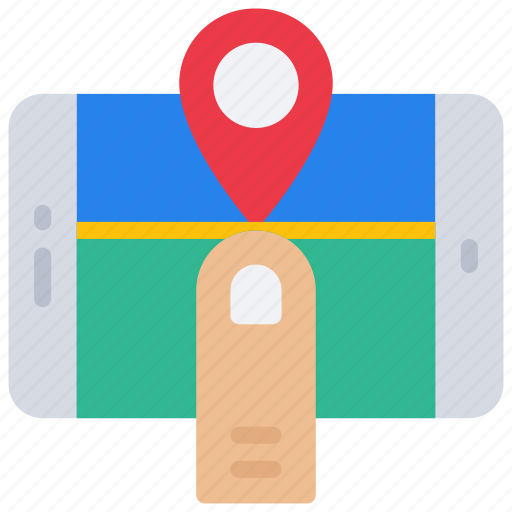 Tap, location, travel, mobile, cell, phone, pin icon - Download on Iconfinder