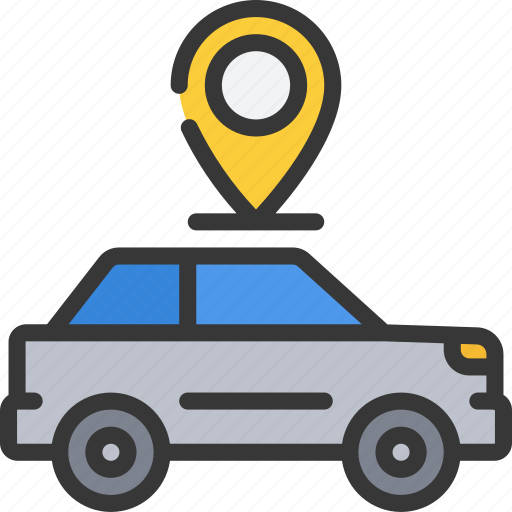 Car, navigation, travel, driving, pin, location icon - Download on Iconfinder