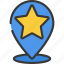favourite, location, travel, star, like, pin, starred 
