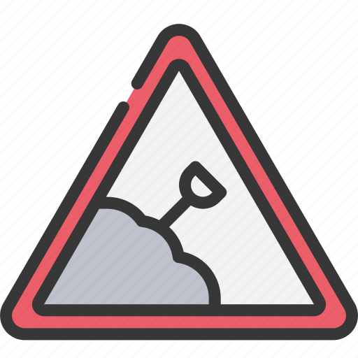 Roadworks, sign, driving, warning icon - Download on Iconfinder