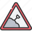 roadworks, sign, driving, warning 