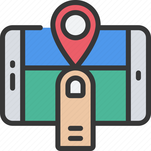 Tap, location, travel, mobile, cell, phone, pin icon - Download on Iconfinder