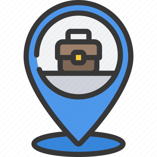 Work, pin, travel, location, map, job icon - Download on Iconfinder