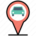 car, location, map, pin