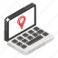 location marker, map locator, map pin, online location app, online location pointer 