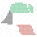 country, kuwait, map