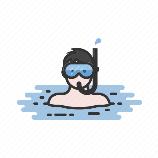 Diving, snorkeling, swimming, vacation, snorkel, swim icon - Download on Iconfinder
