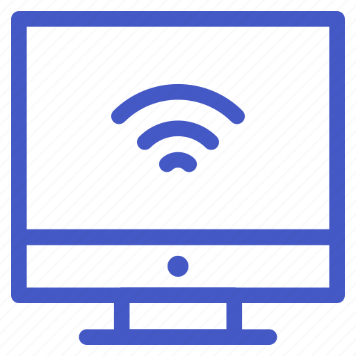 Connected, electronic, gadget, monitor, tech, technology, wifi icon - Download on Iconfinder