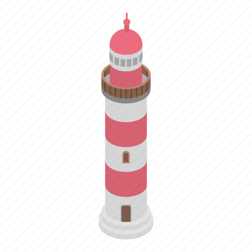 Beach, cartoon, house, isometric, lighthouse, logo, water icon - Download on Iconfinder