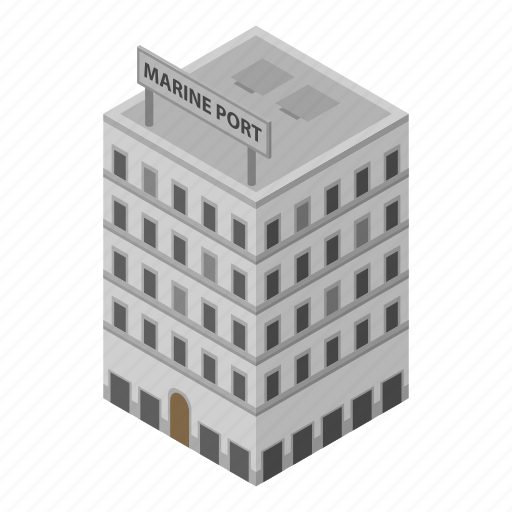 Building, business, cartoon, isometric, marine, port, water icon - Download on Iconfinder