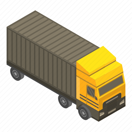 Business, car, cargo, cartoon, isometric, silhouette, truck icon - Download on Iconfinder