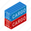port, containers, isometric 