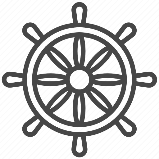 Boat, marine, nautical, navy, ship, steering wheel icon - Download on Iconfinder