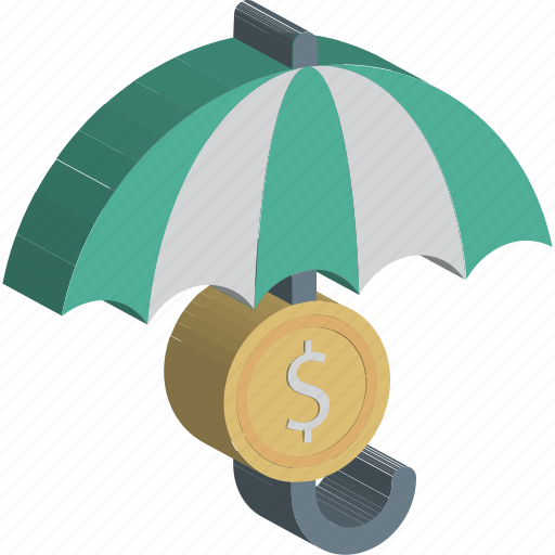 Coins, financial, insurance, money protection, parasol, umbrella, wealth icon - Download on Iconfinder