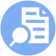 contract, document, paper, search, search file, sheet 