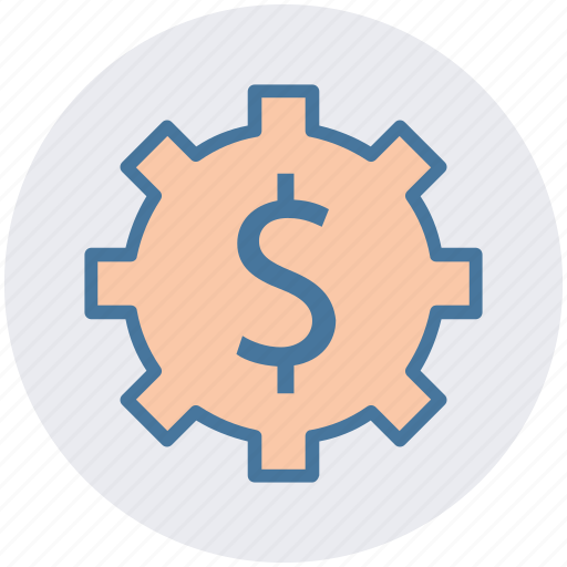 Dollar, economics, gear, making, money icon - Download on Iconfinder