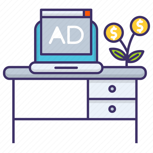 Advertisement, desk, economics, investment, online, sponsor icon - Download on Iconfinder