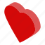 business, cartoon, heart, isometric, logo, love, red 