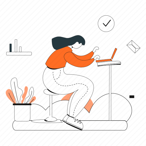 Start, work, working, desk, office illustration - Download on Iconfinder
