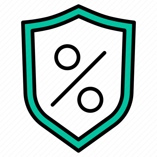 Shield, security, protection, secure, percent, guaranted, insurance icon - Download on Iconfinder