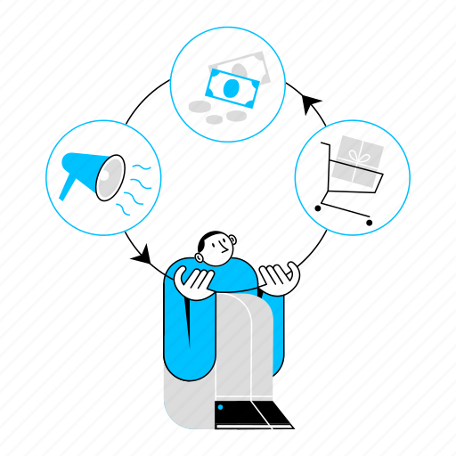 Process, path, tasks, communication, network, conversation, cart illustration - Download on Iconfinder