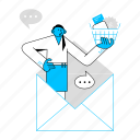 mail, email, message, letter, envelope, chat, communication, talk, network 
