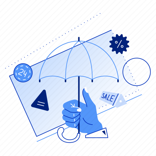 Rain, discounts, umbrella, sale, marketing, shop, discount illustration - Download on Iconfinder