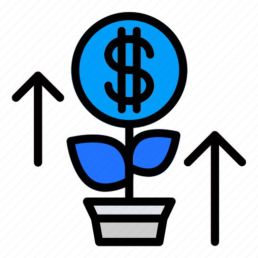 1, growth, money, marketing, currency, tree icon - Download on Iconfinder