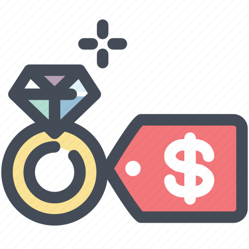 Diamond, diamond ring, engagement, price, ring, wedding, wedding ring icon - Download on Iconfinder