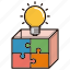 box, bulb, idea, marketing, solution, strategy 