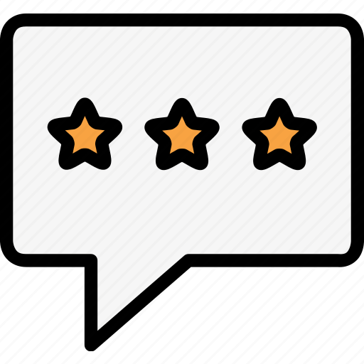 Review, feedback, chat, stars, rating, message icon - Download on Iconfinder