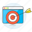 ad, aim, analysis, app, arrow, browser, marketing, target, window 