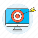 ad, aim, analysis, arrow, imac, mac, marketing, pc, target