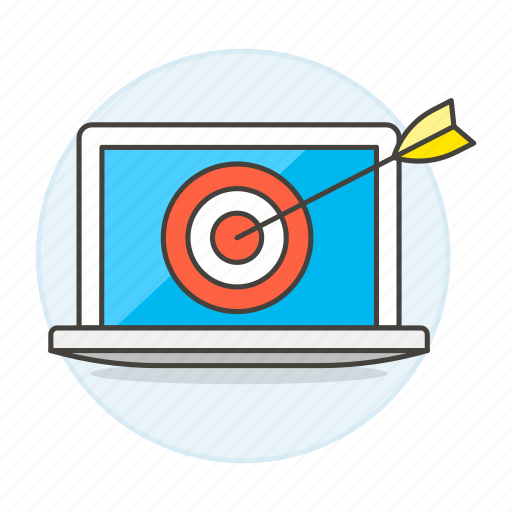 Ad, aim, analysis, arrow, laptop, marketing, target icon - Download on Iconfinder