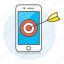 ad, aim, analysis, arrow, marketing, phone, target 
