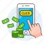 click, online, cash, advertising, hand, marketing, phone, money, ad, mobile, photo, revenue 