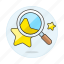 engine, favorite, glass, magnifying, marketing, optimization, search, seo, star, view 