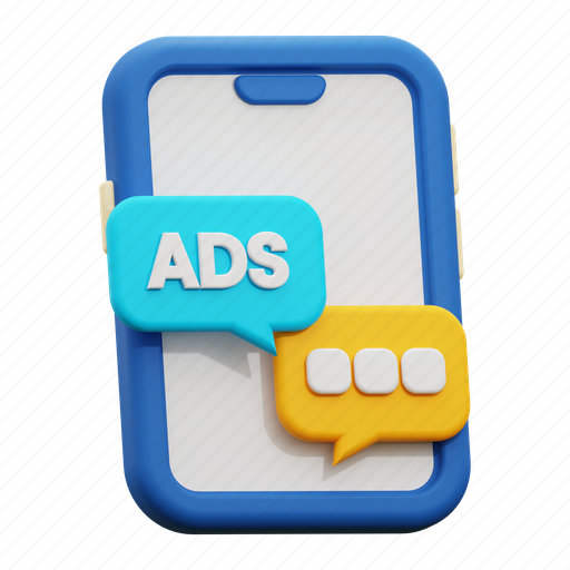 Ads, chat, advertisement, promotion, advertising, communication 3D illustration - Download on Iconfinder