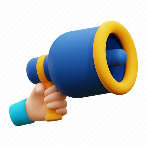Promotion, announcement, megaphone, discount, marketing, advertisement, speaker 3D illustration - Download on Iconfinder
