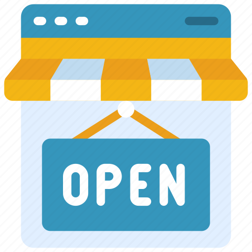 Open, ecommerce, store, promotion, advertising icon - Download on Iconfinder