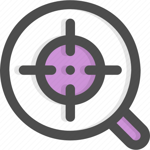 Aim, find, focus, magnifier, magnifying glass, target, targeting icon - Download on Iconfinder